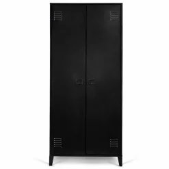 IDMarket Armoire vestiaire métal noir avec 2 portes* Rangement Et Accessoires|Meubles Hauts