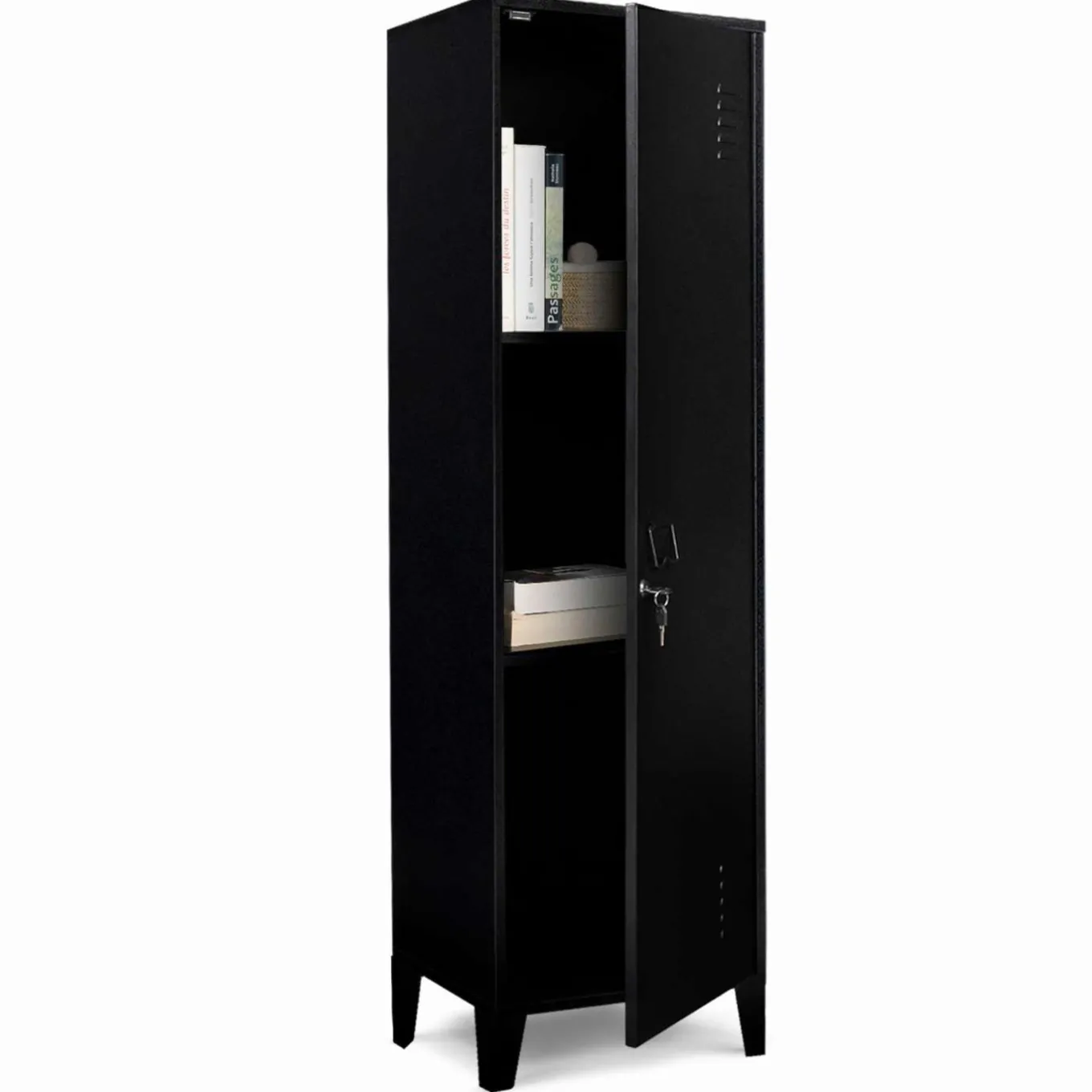 IDMarket Armoire vestiaire métallique noire* Rangement Et Accessoires|Collection Agencement Magasin