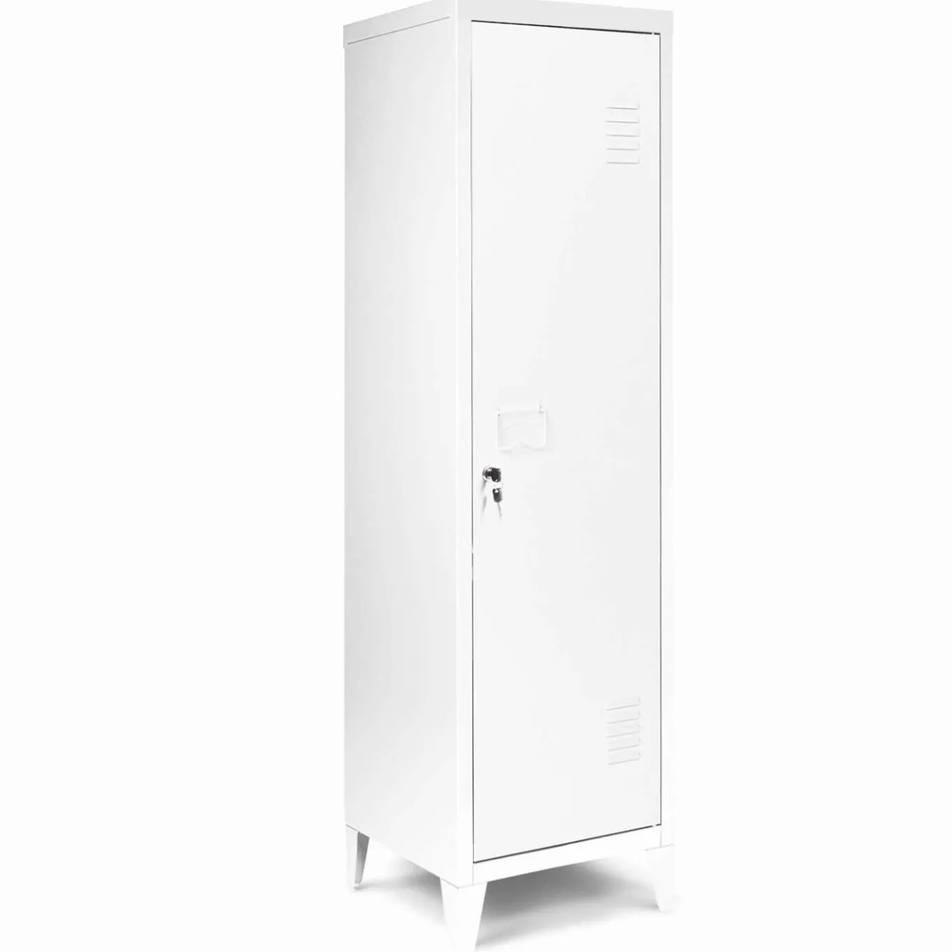 IDMarket Armoire vestiaire porte métal blanche industrielle* Rangement Et Accessoires|Collection Agencement Magasin