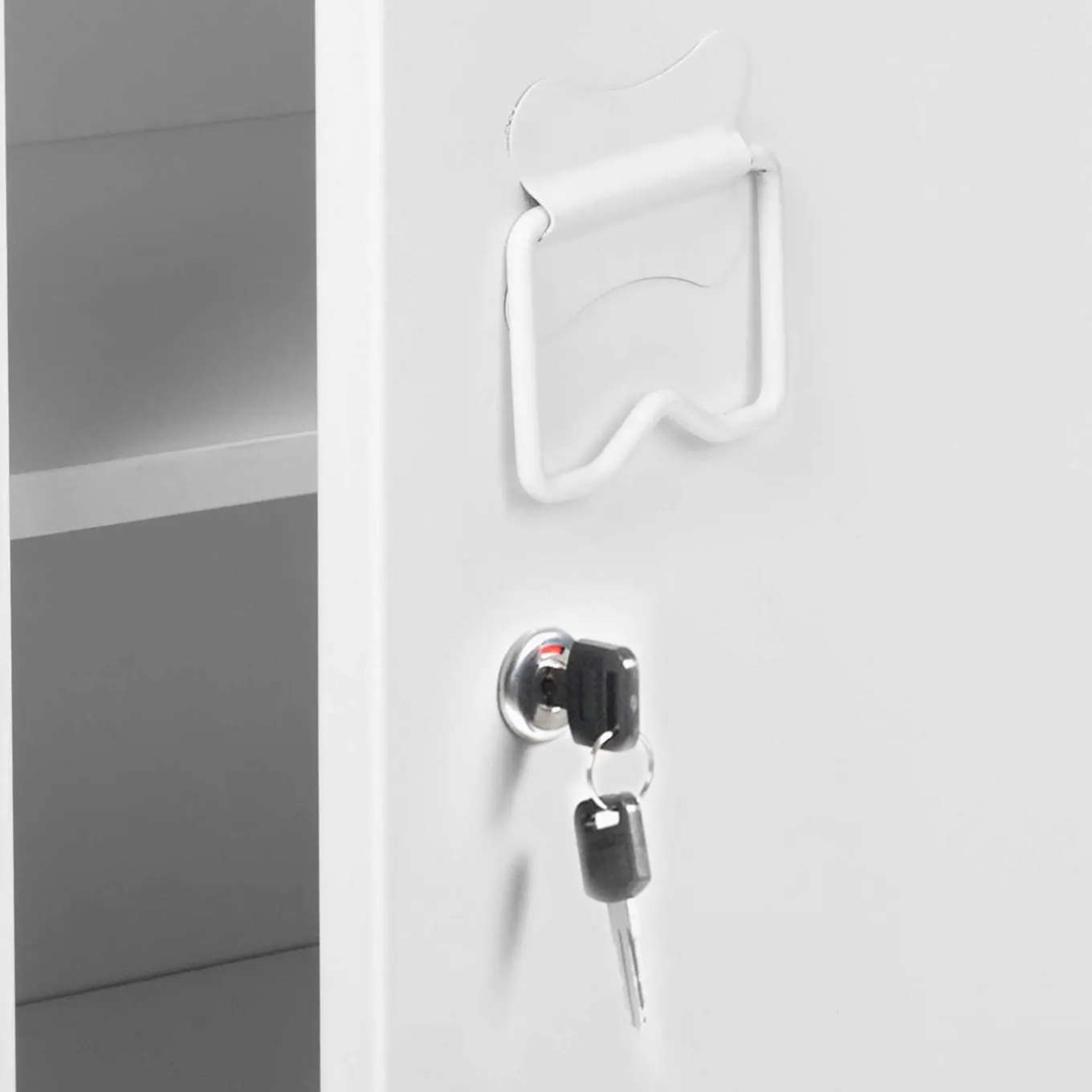 IDMarket Armoire vestiaire porte métal blanche industrielle* Rangement Et Accessoires|Collection Agencement Magasin