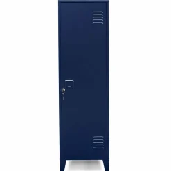 IDMarket Armoire vestiaire porte métallique bleue industrielle* Rangement Et Accessoires|Collection Agencement Magasin