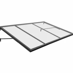 IDMarket Auvent de porte moderne verrière noir 80 x 113 cm* Auvents Et Marquises De Porte