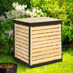 IDMarket Bac à compost en bois 500L* Entretien Du Jardin Et Accessoires