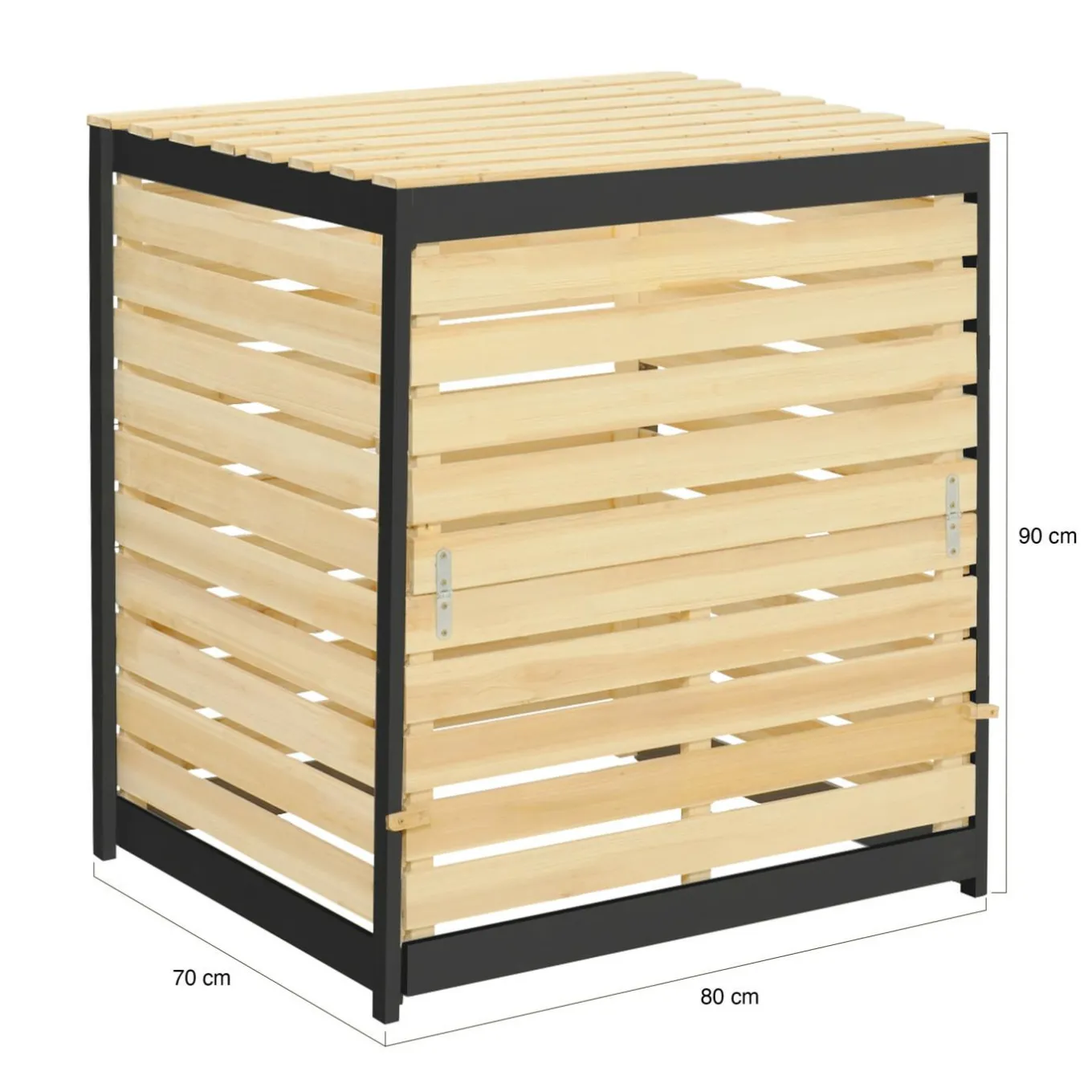 IDMarket Bac à compost en bois 500L* Entretien Du Jardin Et Accessoires