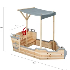 IDMarket Bac à sable bateau pirate*Enfant Jeux Enfant|Loisirs Et Jeux D'Exterieur