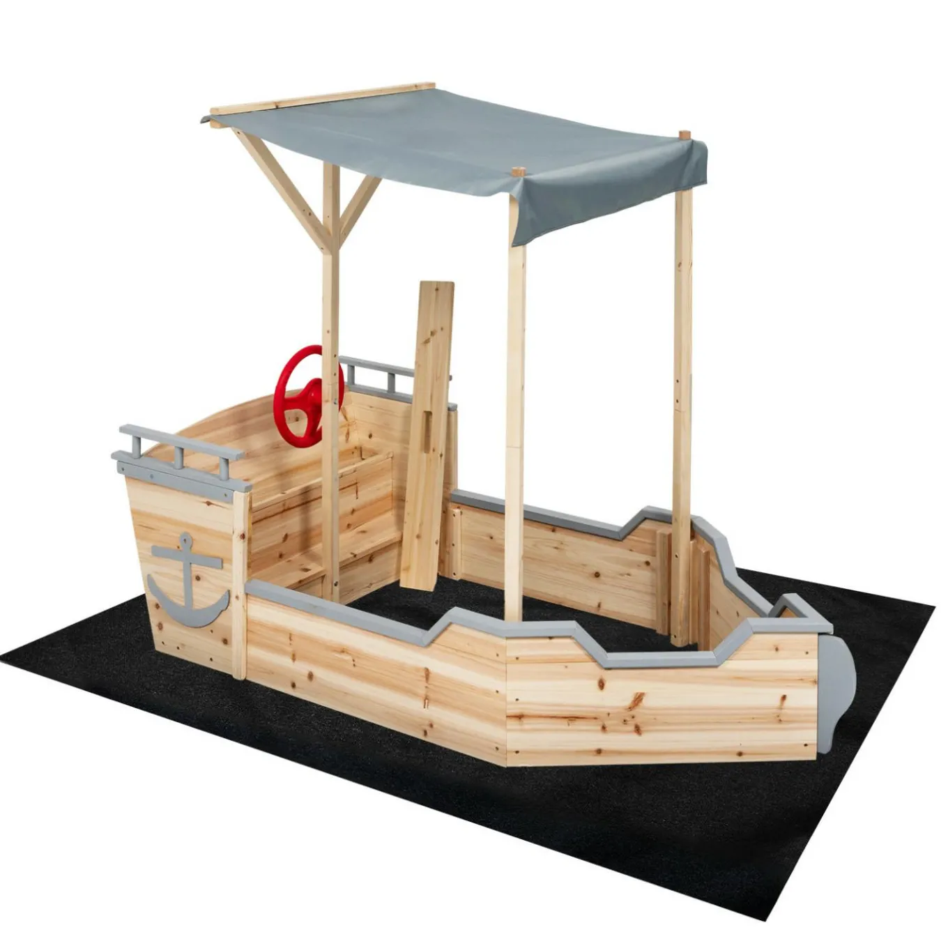 IDMarket Bac à sable bateau pirate*Enfant Jeux Enfant|Loisirs Et Jeux D'Exterieur