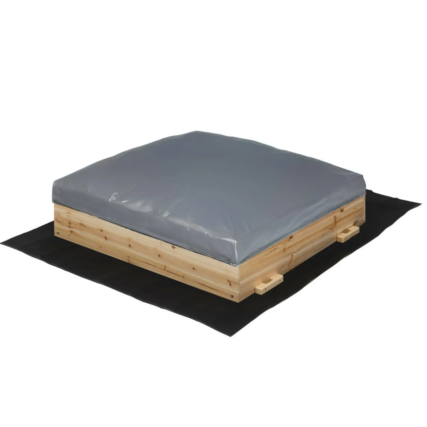 IDMarket Bac à sable bois refermable avec couvercle et 2 bancs intégrés*Enfant Jeux Enfant|Loisirs Et Jeux D'Exterieur