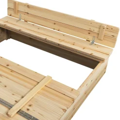 IDMarket Bac à sable bois refermable avec couvercle et 2 bancs intégrés*Enfant Jeux Enfant|Loisirs Et Jeux D'Exterieur