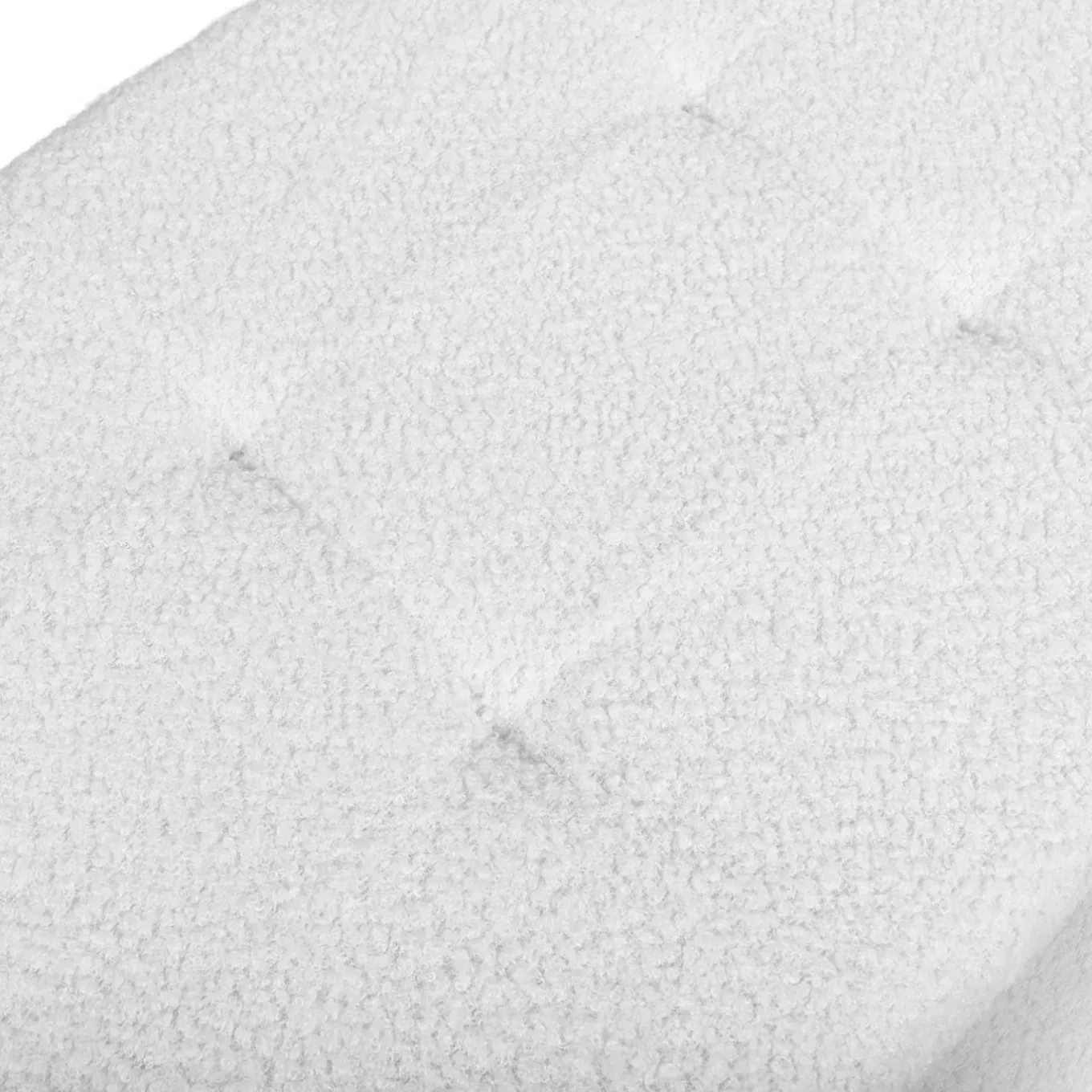 IDMarket Banc coffre rangement pieds métal noir 100 cm tissu bouclette blanc* Bancs D'Entrée|Chambre Complète Adulte