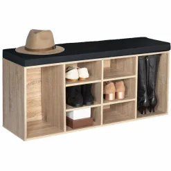 IDMarket Banc d’entrée range chaussures bois imitation hêtre* Collection Agencement Magasin|Collection Moderne