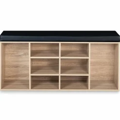 IDMarket Banc d’entrée range chaussures bois imitation hêtre* Collection Agencement Magasin|Collection Moderne