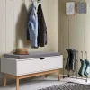 IDMarket Banquette coffre de rangement blanc* Meubles Blancs|Collection Scandinave