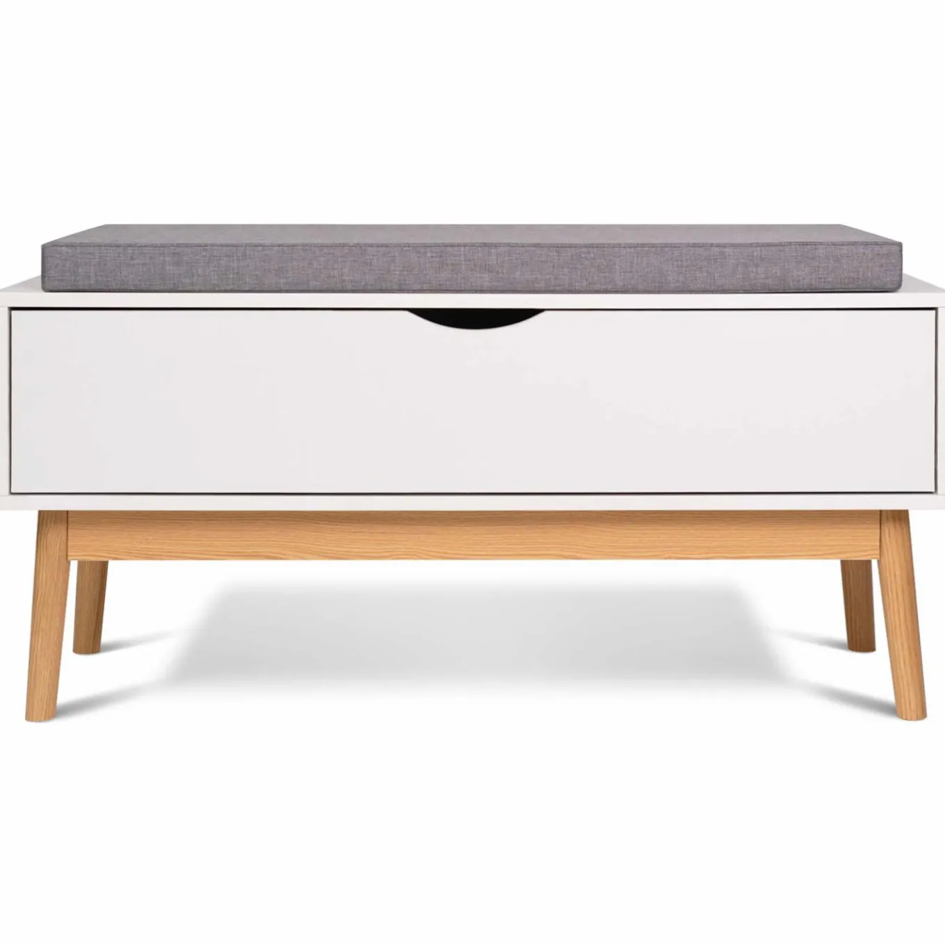 IDMarket Banquette coffre de rangement blanc* Meubles Blancs|Collection Scandinave