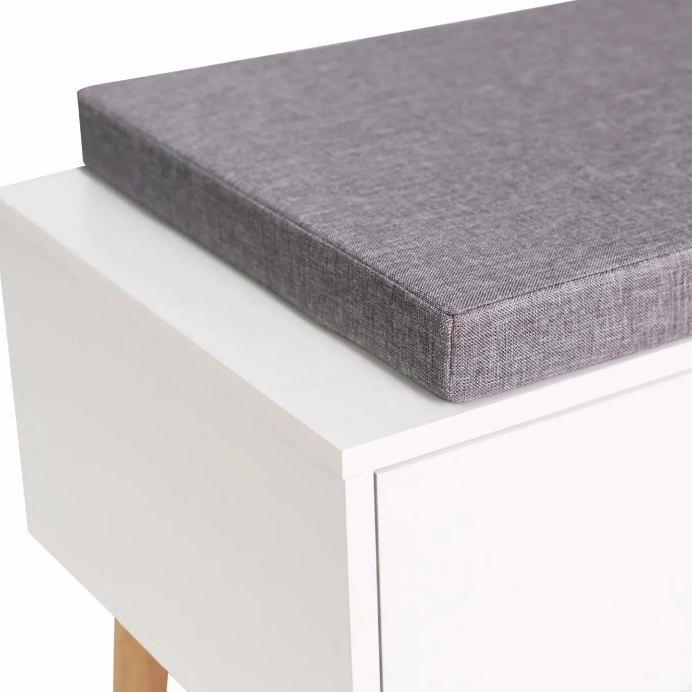 IDMarket Banquette coffre de rangement blanc* Meubles Blancs|Collection Scandinave