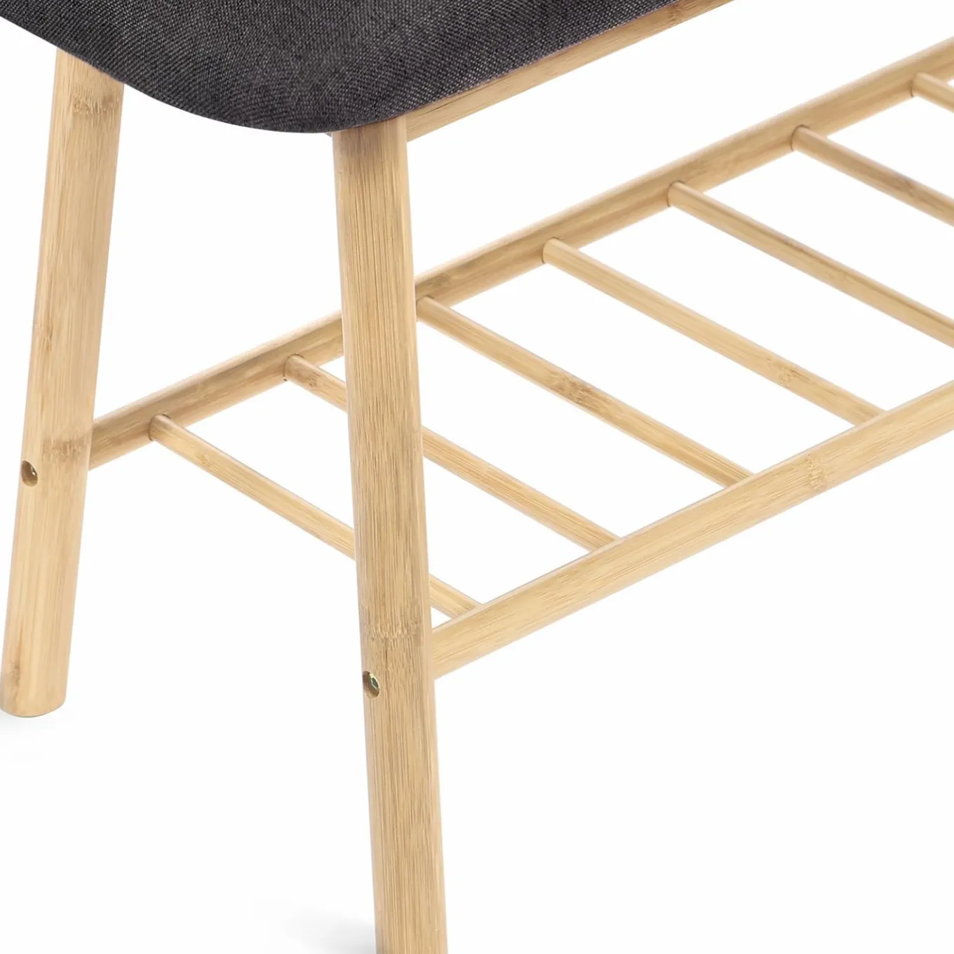 IDMarket Banquette d'entrée style scandinave gris anthracite* Collection Bambou|Bancs D'Entrée