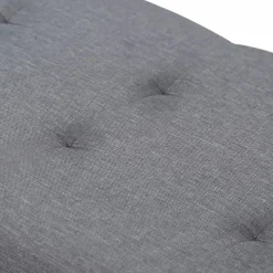 IDMarket Banquette rangement tissu gris en lin* Meubles Bas|Bancs D'Entrée