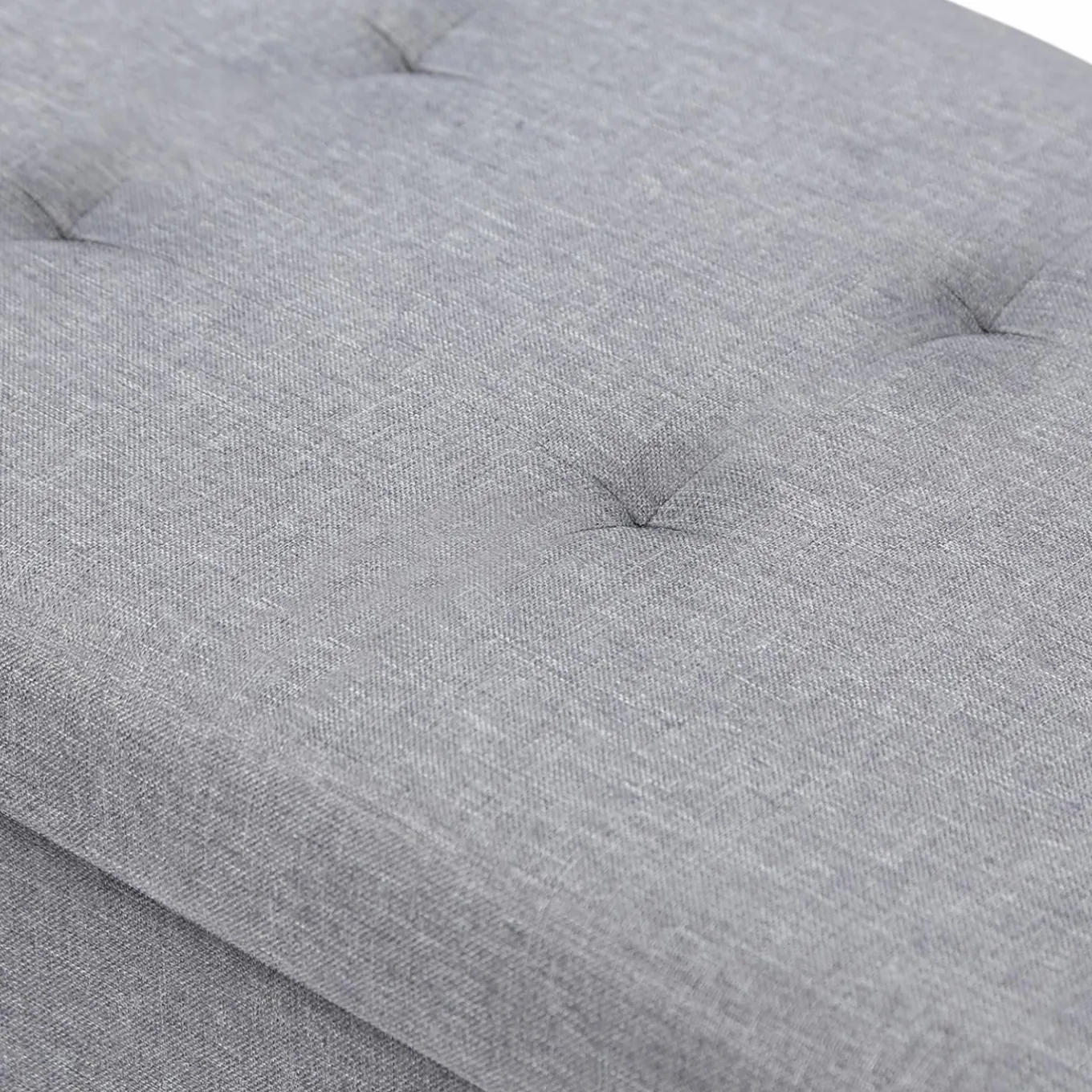 IDMarket Banquette rangement tissu gris clair en lin* Bancs D'Entrée|Chambre Complète Adulte