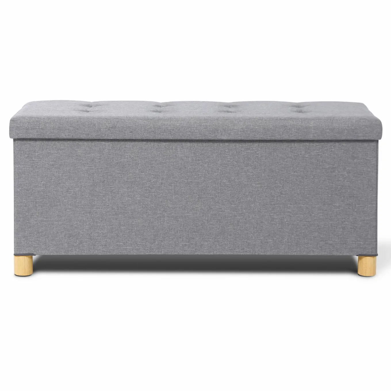 IDMarket Banquette rangement tissu gris clair en lin* Bancs D'Entrée|Chambre Complète Adulte