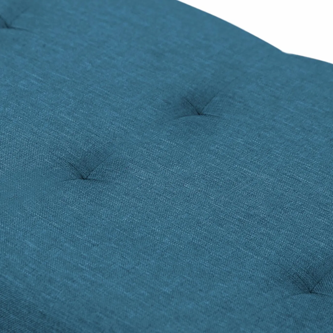 IDMarket Banquette rangement tissu bleu canard en lin* Meubles Bas|Bancs D'Entrée