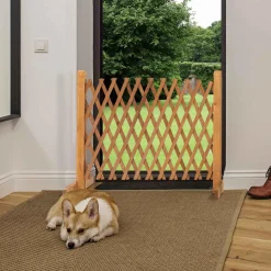 IDMarket Barrière extensible en bois* Barrières Extensibles|Accessoires Animaux