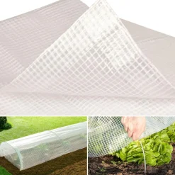 IDMarket Bâche armée transparente 5x8 m renforcée* Bâches Découpables Et Accessoires