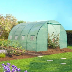 IDMarket Bâche de rechange pour serre tunnel 12m² verte* Bâches Pour Serres Et Accessoires