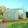 IDMarket Bâche de rechange pour serre tunnel 12m² verte* Bâches Pour Serres Et Accessoires