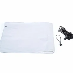 IDMarket Bâches waterproof pour enclos poulaillers blanches 150 gr 1 arrière + 2 côtés* Volières Et Enclos