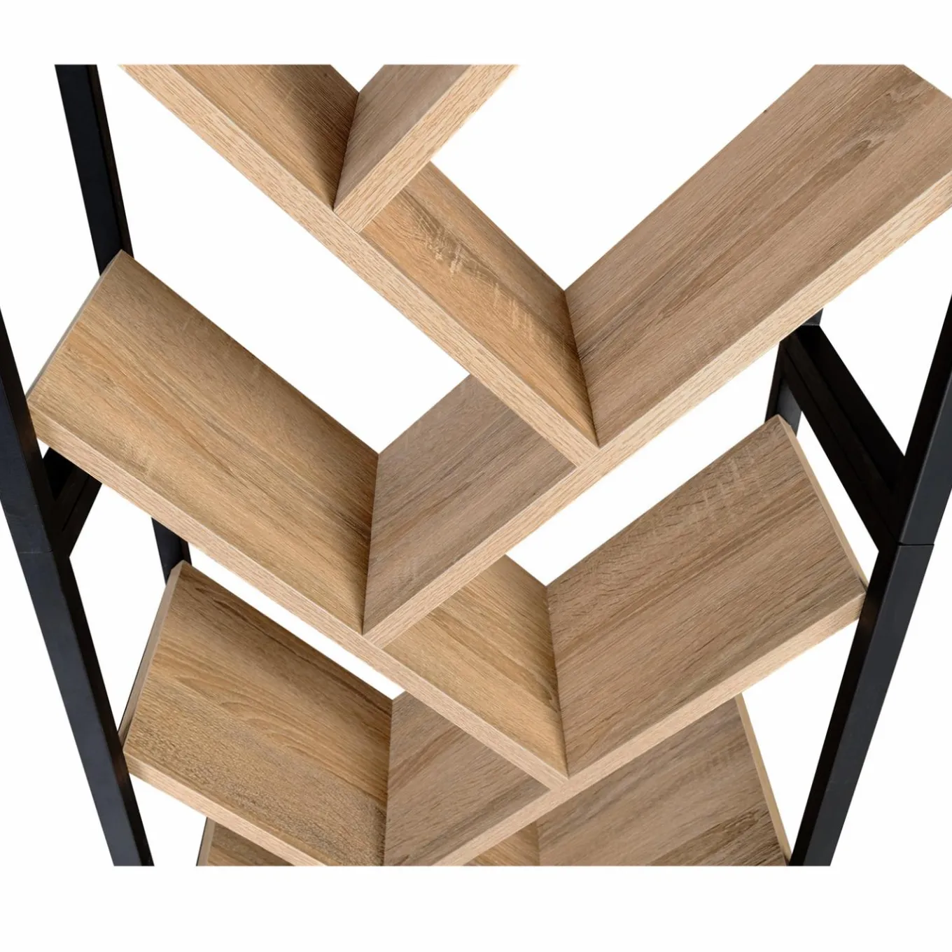 IDMarket Bibliothèque arbre style industriel bois et métal 10 niveaux* Meubles Hauts|Collection Agencement Magasin