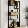 IDMarket Bibliothèque industrielle 6 niveaux asymétriques* Meubles Tiroirs|Meubles Hauts
