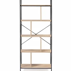 IDMarket Bibliothèque style industriel bois et métal 5 niveaux* Meubles Hauts|Collection Agencement Magasin