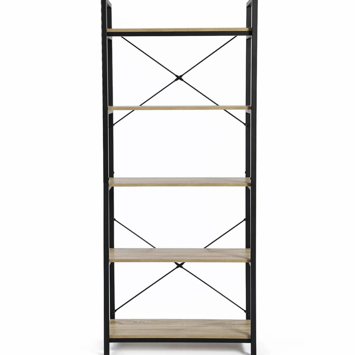 IDMarket Bibliothèque style industriel bois et métal* Meubles Hauts|Meubles En Bois