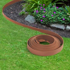 IDMarket Bordure de jardin flexible marron terracotta à planter* Bordures De Jardin