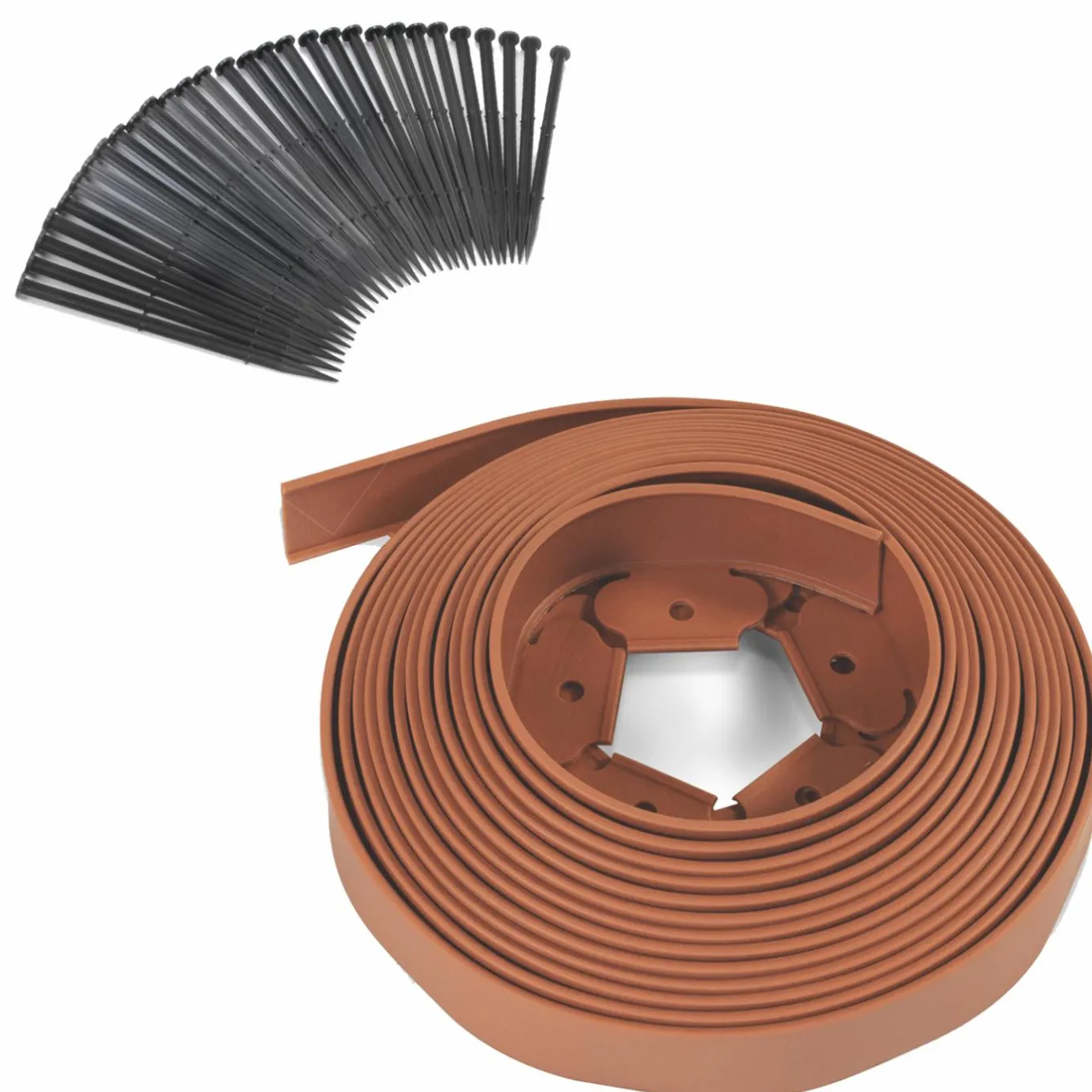 IDMarket Bordure de jardin flexible marron terracotta à planter* Bordures De Jardin