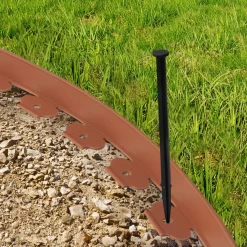 IDMarket Bordure de jardin flexible marron terracotta à planter* Bordures De Jardin