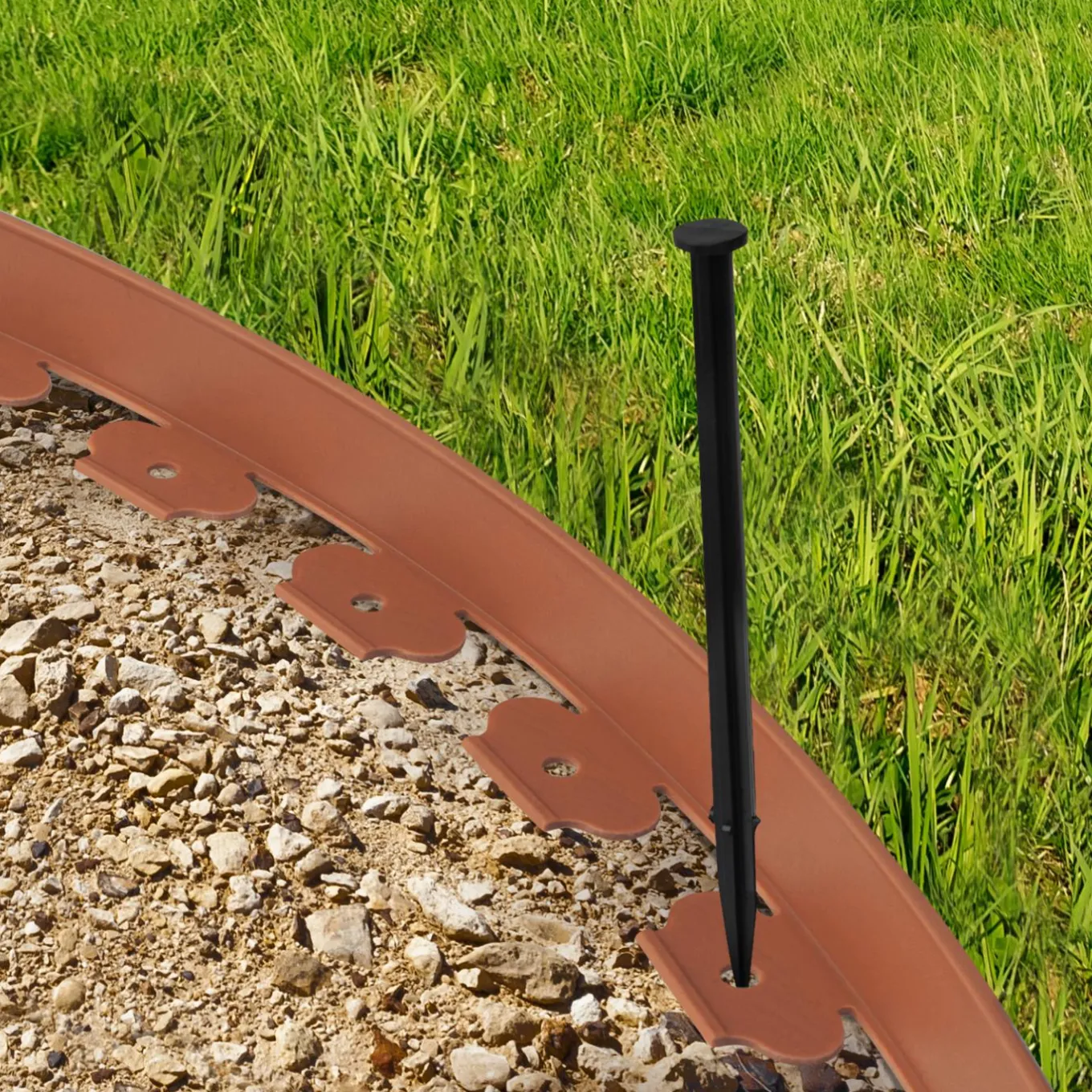 IDMarket Bordure de jardin flexible marron terracotta à planter* Bordures De Jardin