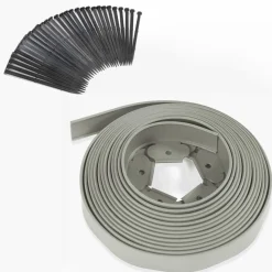 IDMarket Bordure de jardin flexible grise* Bordures De Jardin