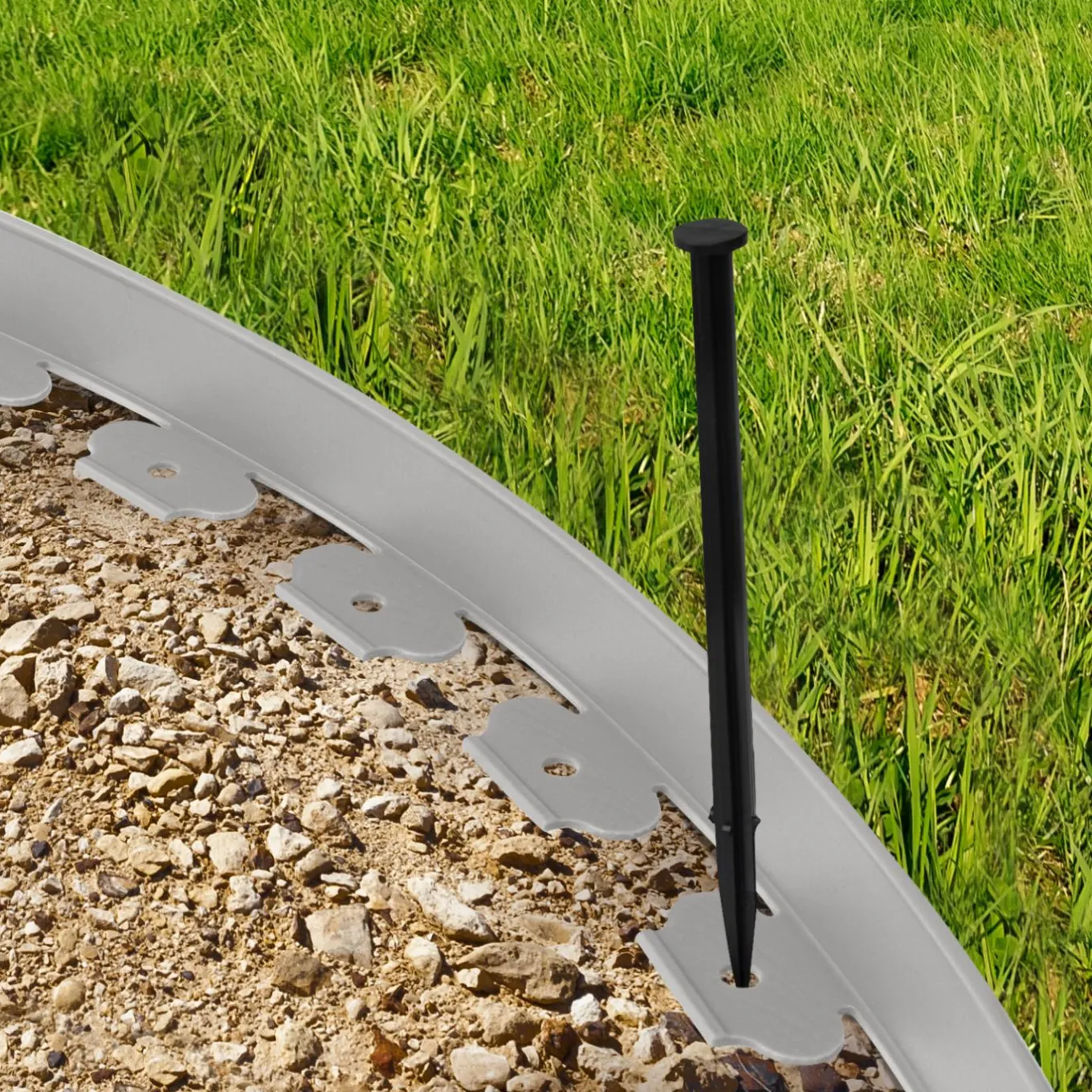 IDMarket Bordure de jardin flexible grise* Bordures De Jardin