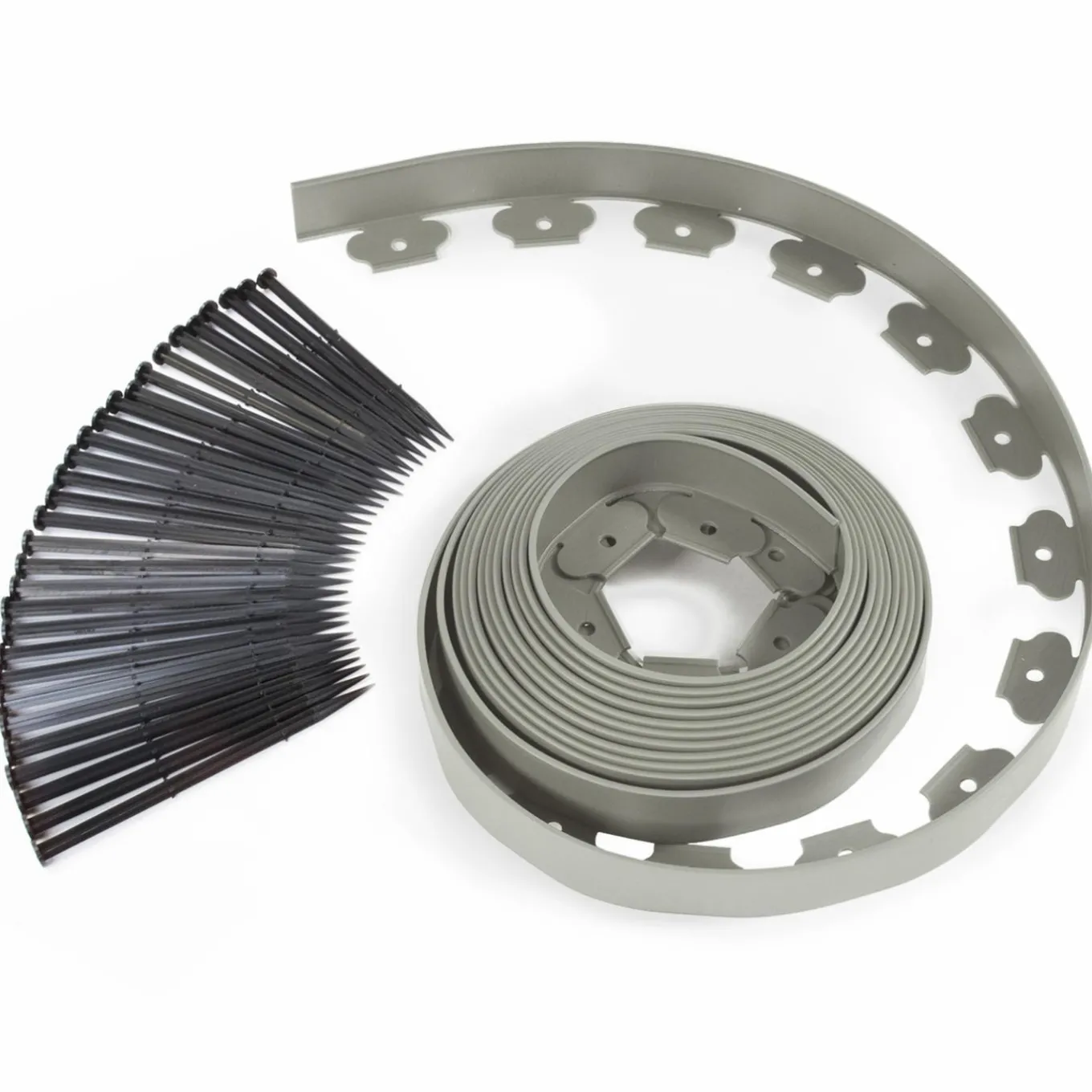 IDMarket Bordure de jardin flexible grise* Bordures De Jardin