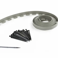IDMarket Bordure de jardin flexible grise* Bordures De Jardin