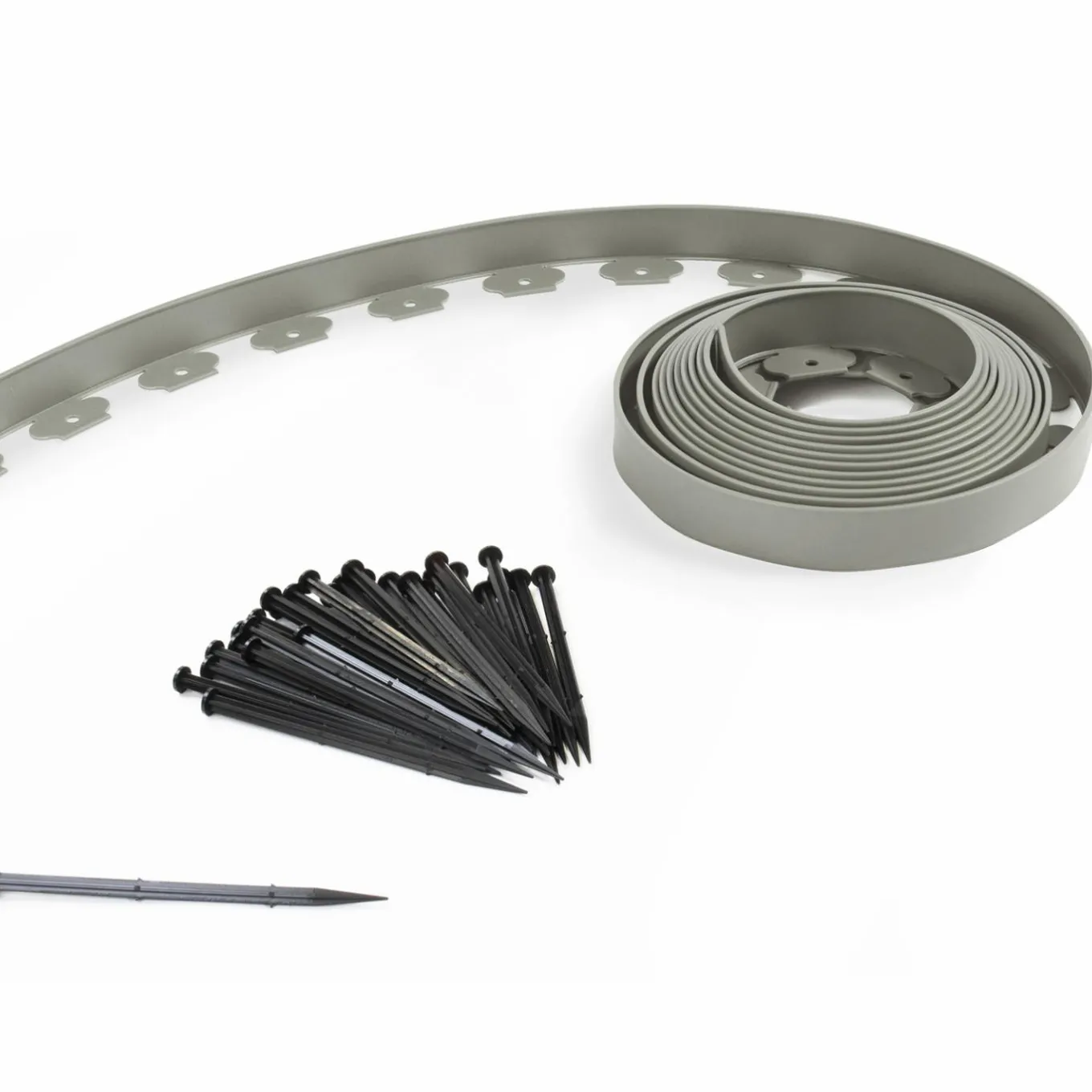 IDMarket Bordure de jardin flexible grise* Bordures De Jardin