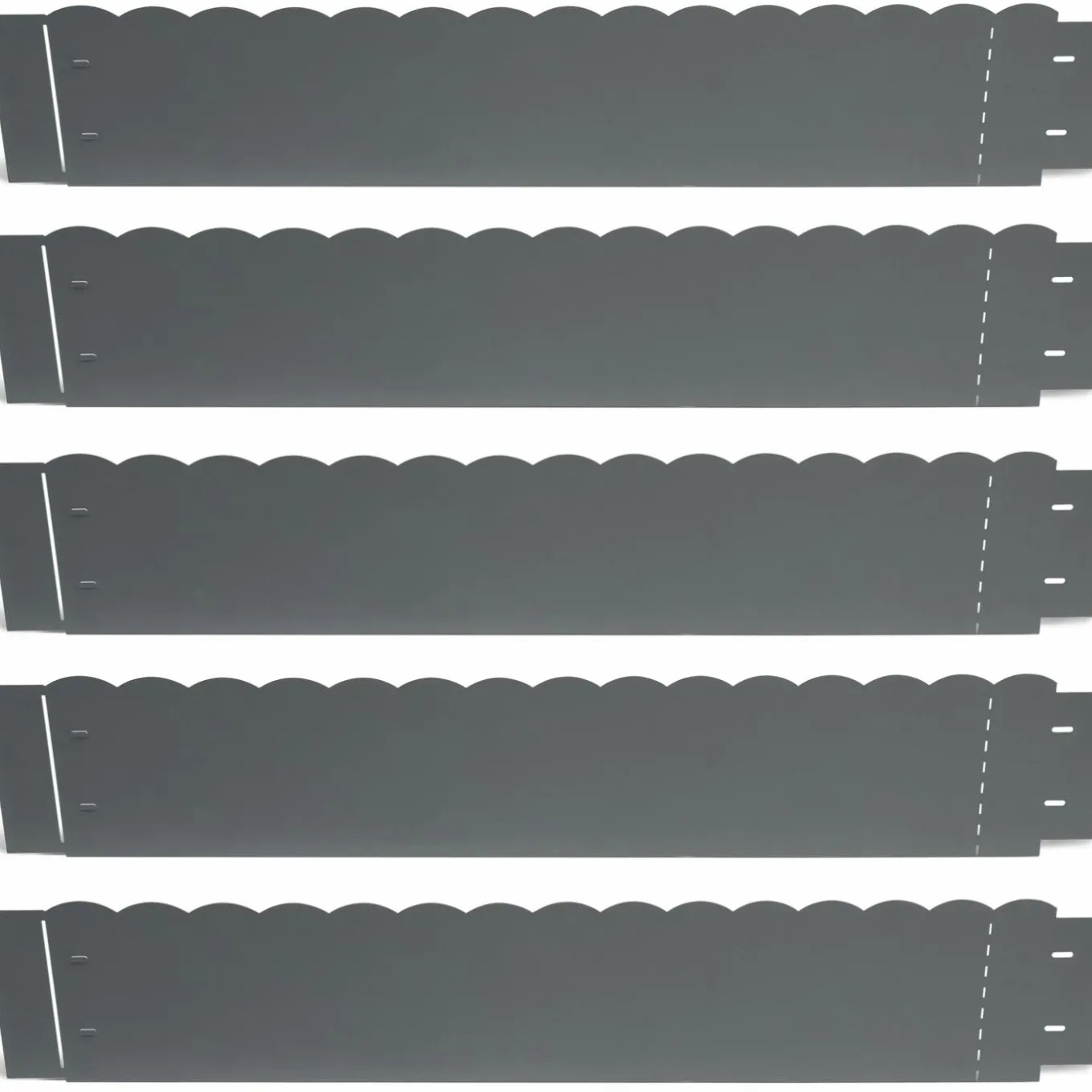 IDMarket Bordures de jardin en acier gris anthracite* Bordures De Jardin