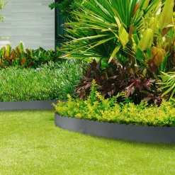 IDMarket Bordures de jardin en acier gris anthracite* Bordures De Jardin