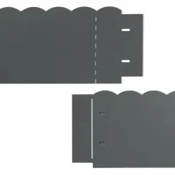 IDMarket Bordures de jardin en acier gris anthracite* Bordures De Jardin