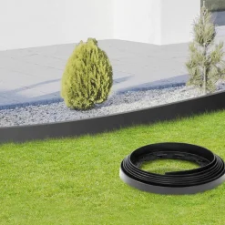 IDMarket Bordures de jardin flexibles gris anthracite 8mx12cm* Bordures De Jardin