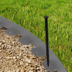 IDMarket Bordures de jardin flexibles gris anthracite 8mx12cm* Bordures De Jardin
