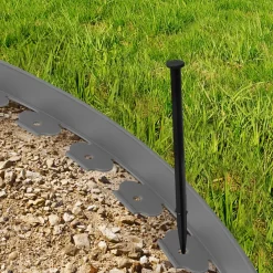 IDMarket Bordures de jardin flexibles gris anthracite* Bordures De Jardin