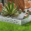 IDMarket Bordurette de jardin grise flexible en acier* Bordures De Jardin
