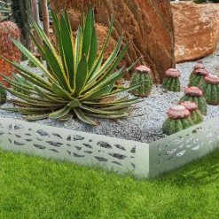 IDMarket Bordurette de jardin grise flexible en acier* Bordures De Jardin