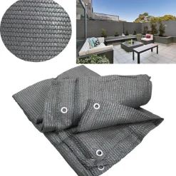 IDMarket Brise vue 1,80 m x 10 m gris occultant 90 g m²* Brise-Vues